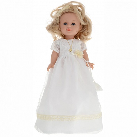 Виниловая кукла и серии Elegance 42 см. в платье, с аксессуаром, светлые волосы 